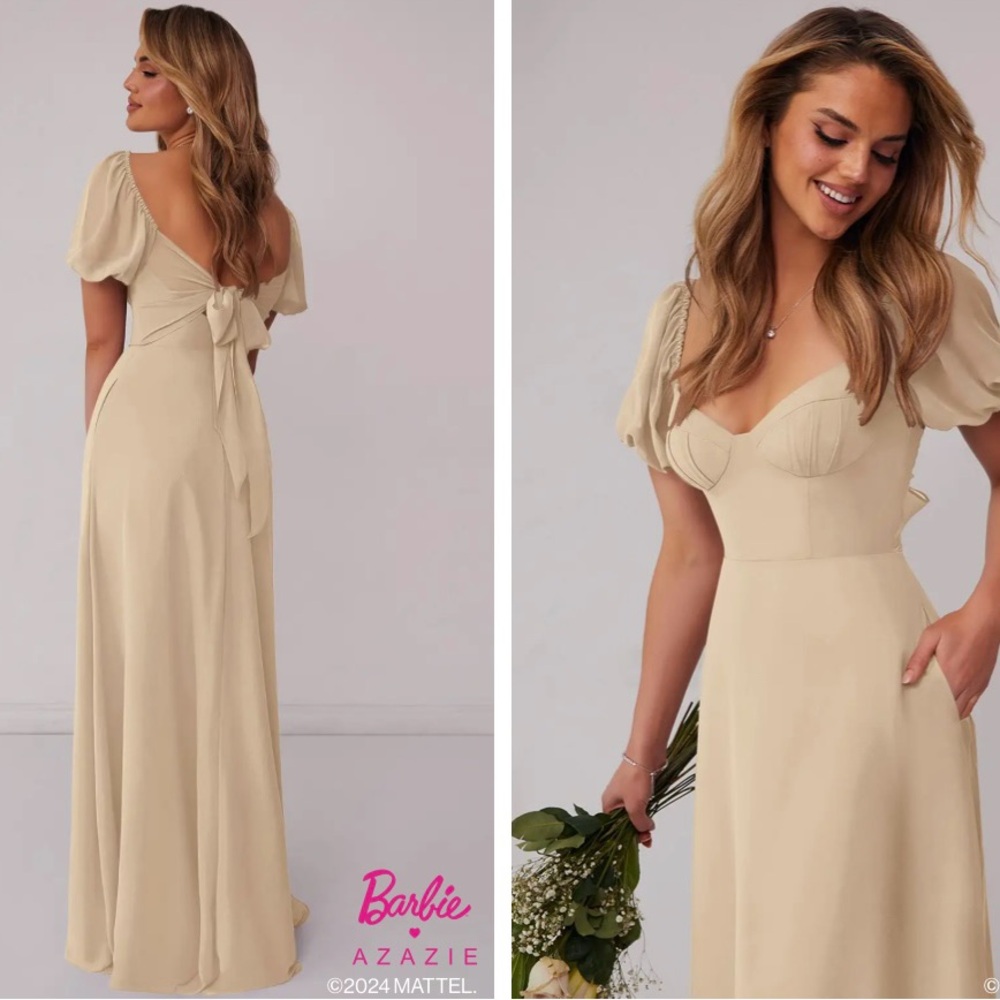 Azazie Champagne dress